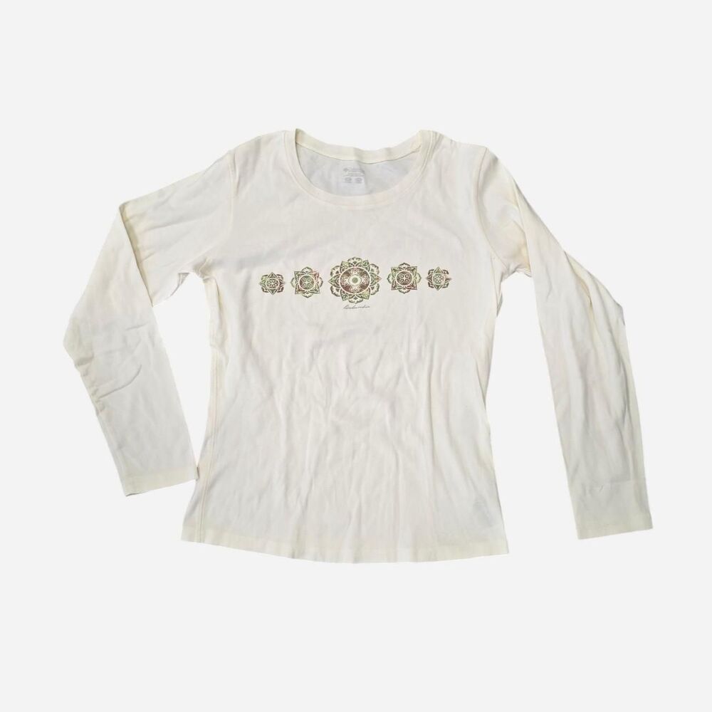 Columbia Women's Size Medium Y2K long sleeve shirt with floral design